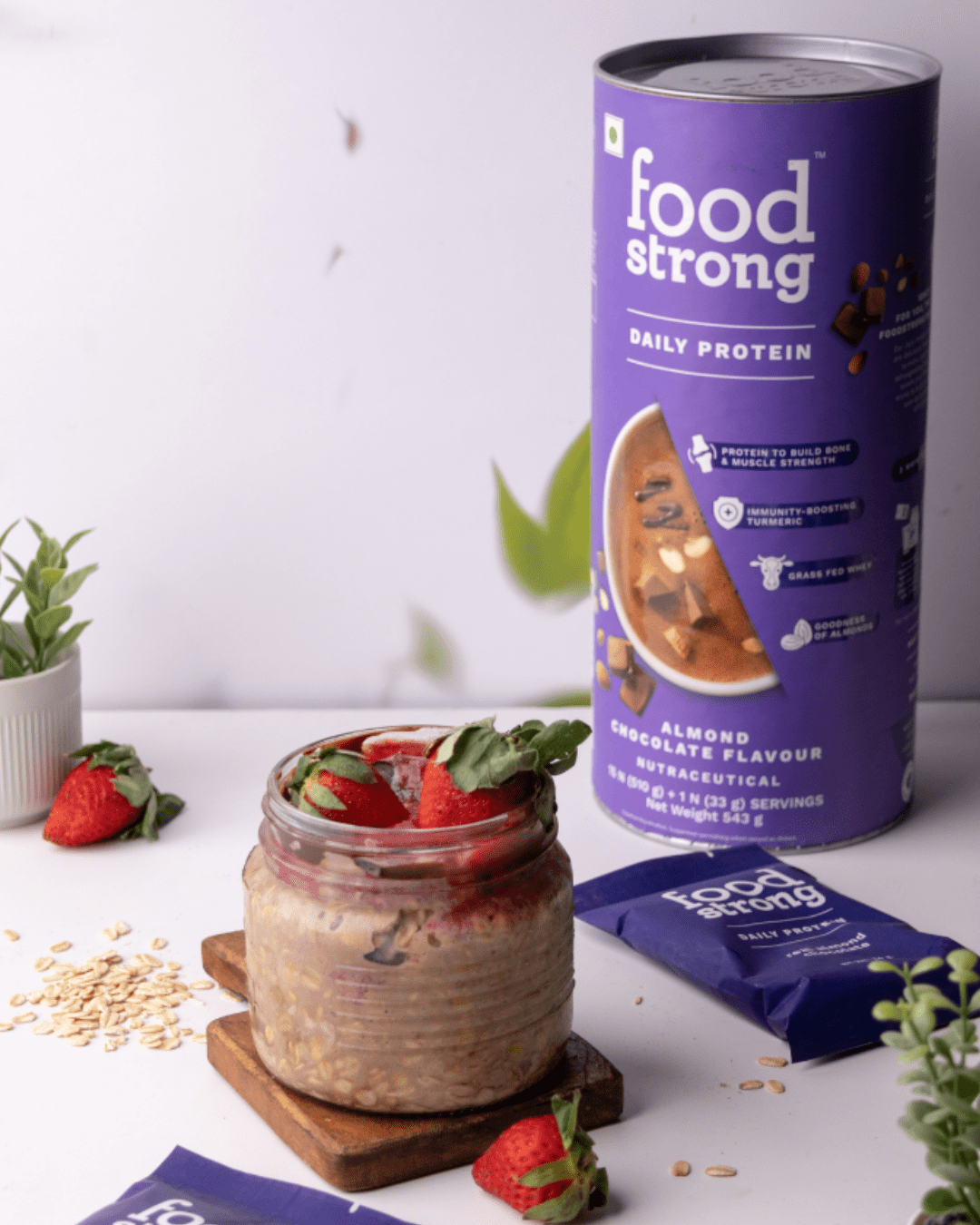 Overnight Strawberry Chocolate Oats