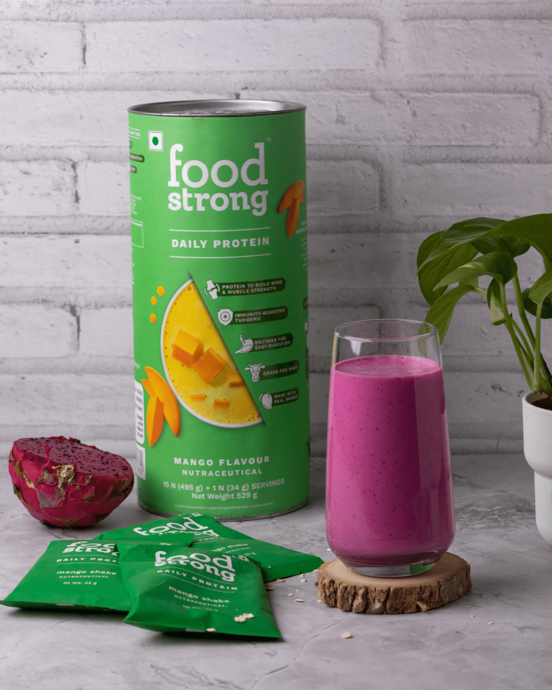 Mango Protein - Dragon fruit smoothie