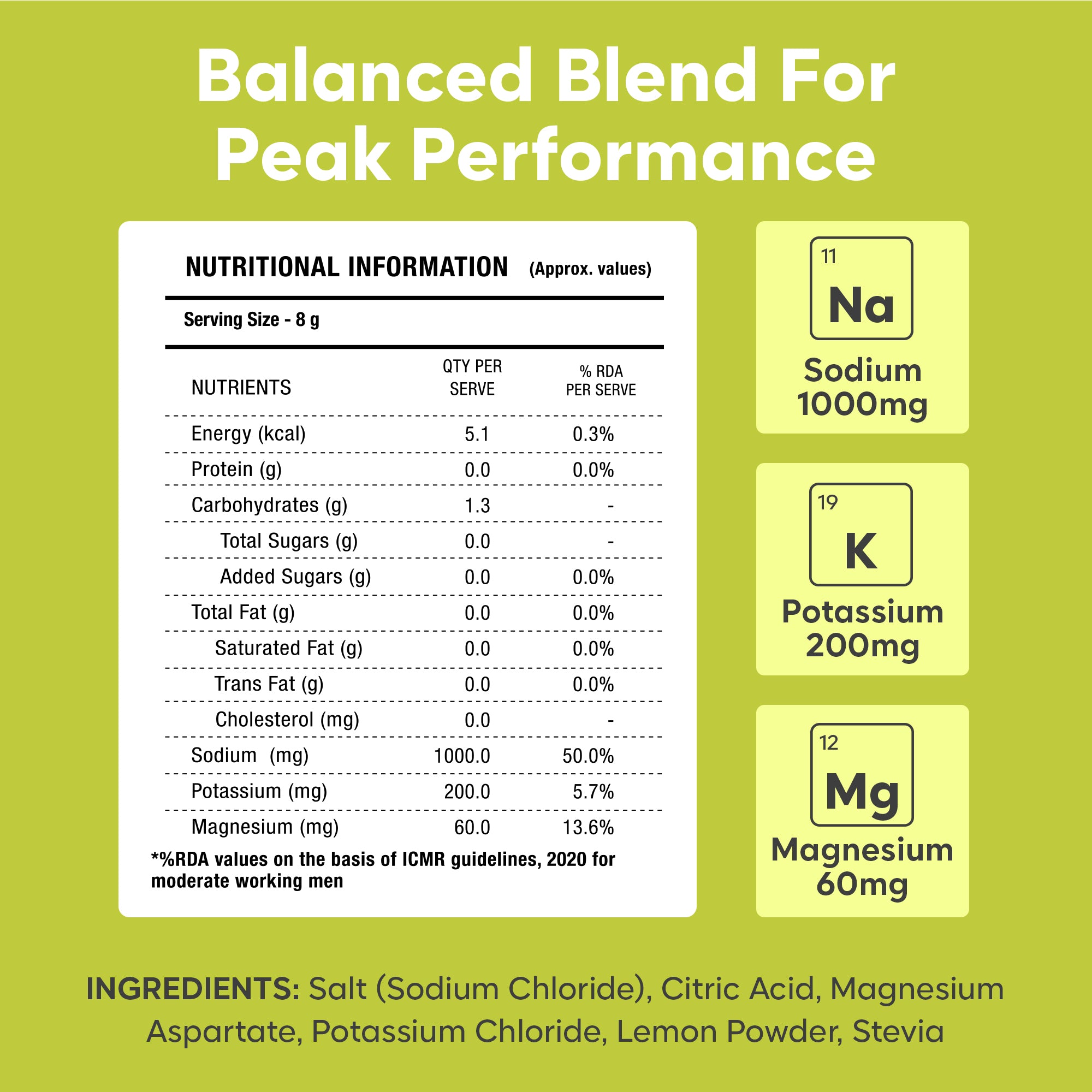 10K Isotonic Electrolyte Mix – Zero Sugar (Lemon)