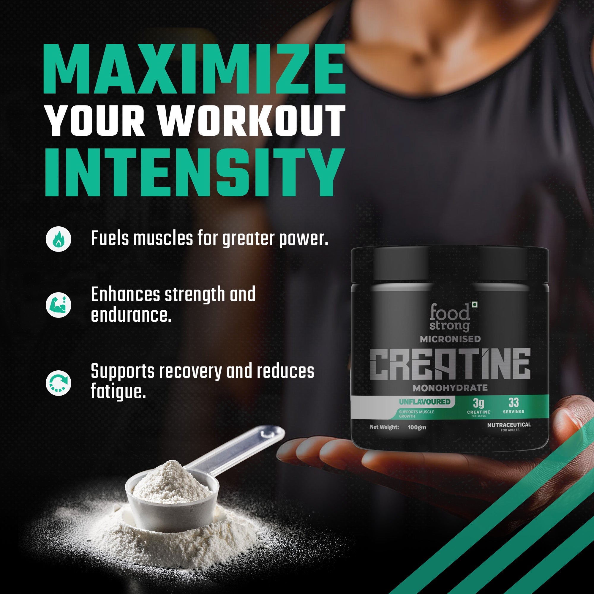 Creatine - Micronized Creatine Monohydrate Powder 100G