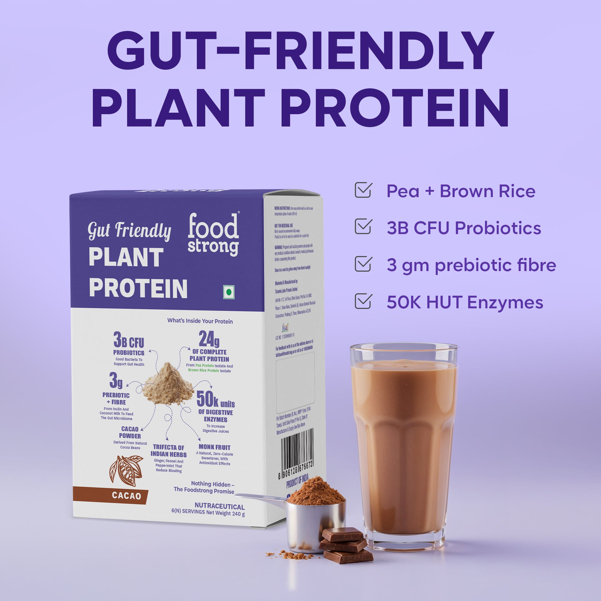 Gut Friendly Plant Protein | Cacao | Taster Pack