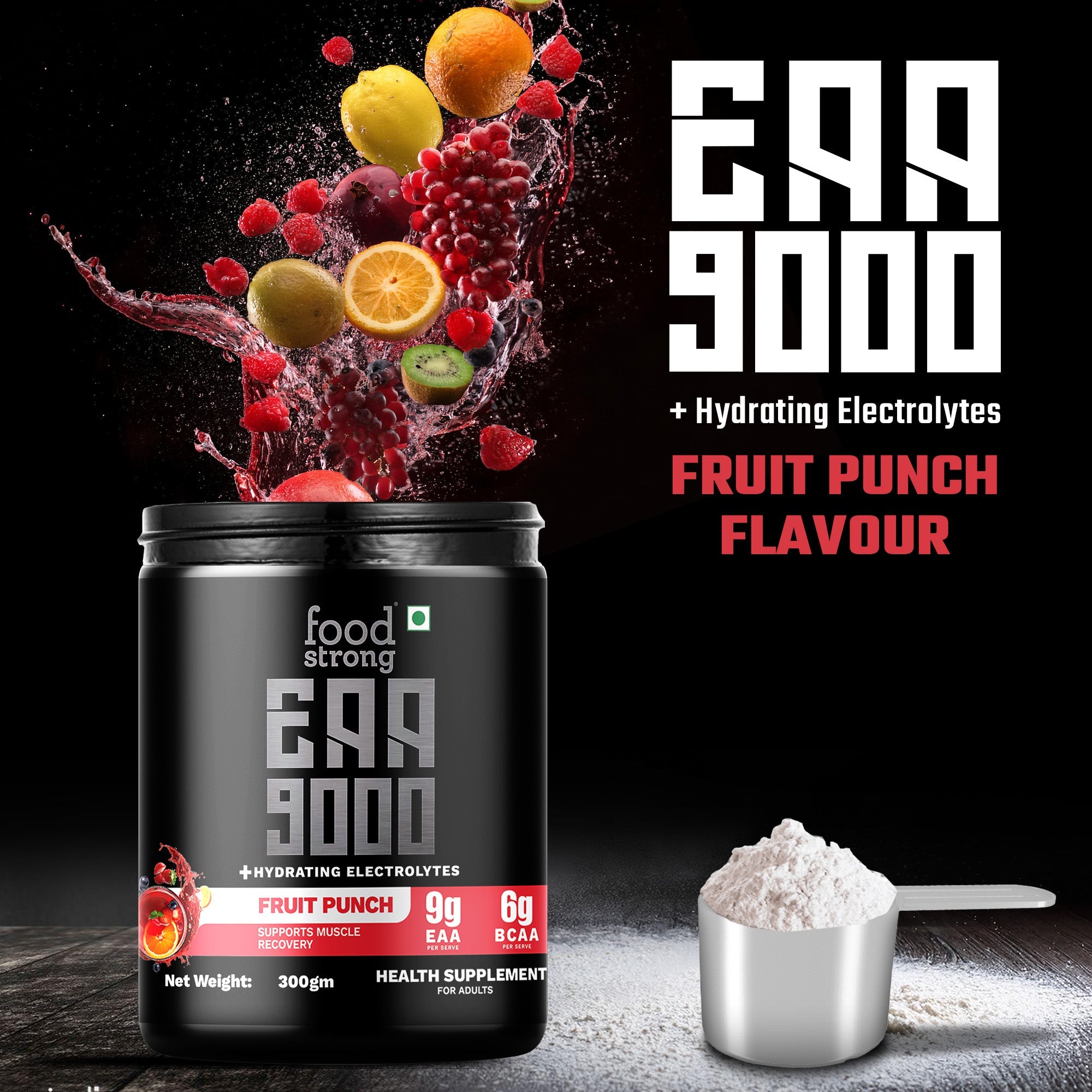 EAA 9000 with Hydrating Electrolytes, Fruit Punch Flavour