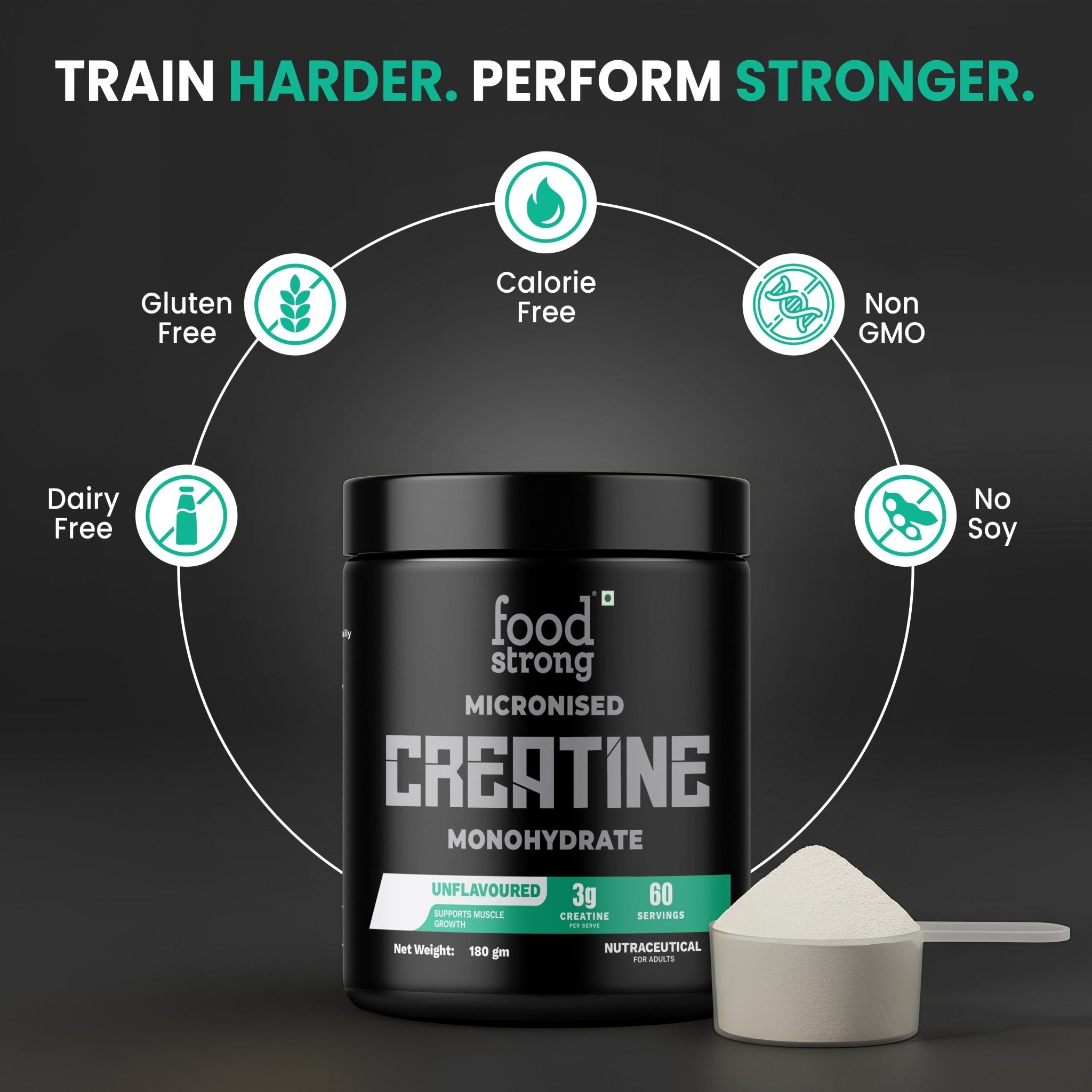 Micronized Creatine Monohydrate | Unflavoured | 60 Servings