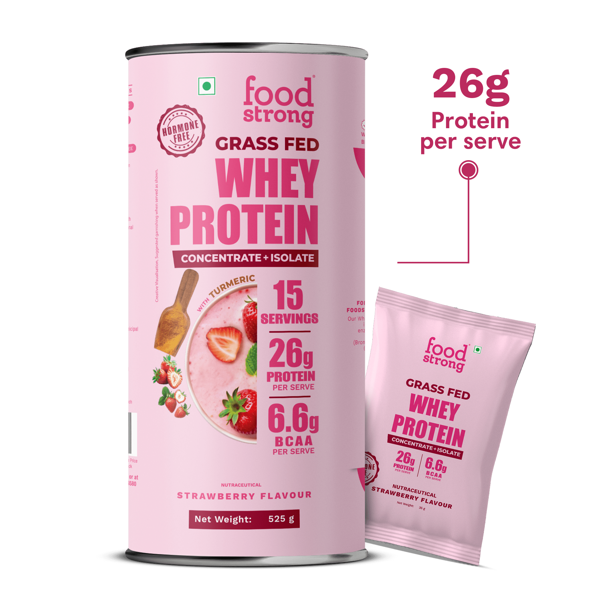 Whey Protein | Strawberry 15 Sachets