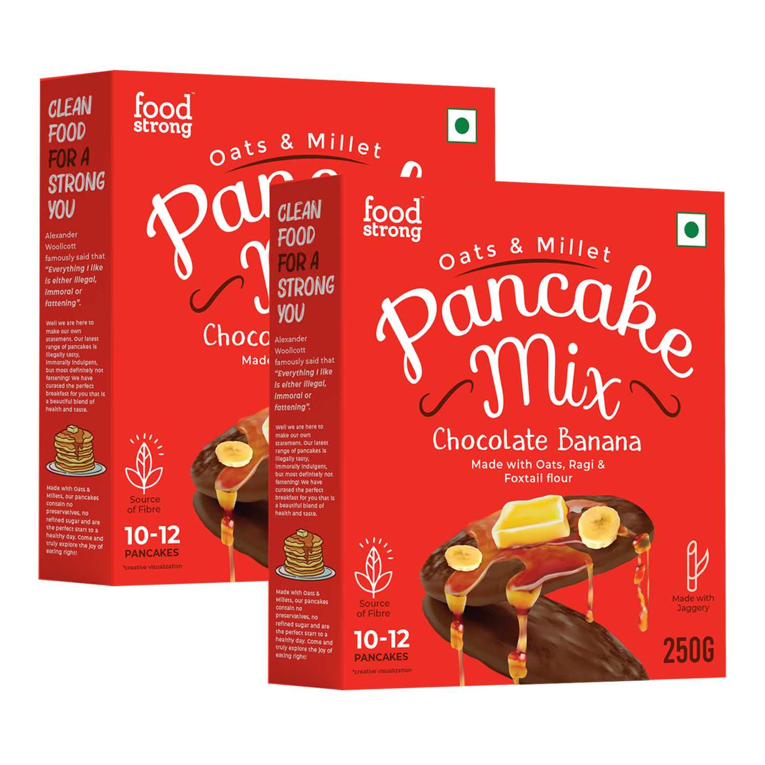 Oats & Millet Pancake Mix (Chocolate Banana) (2 x 250g)