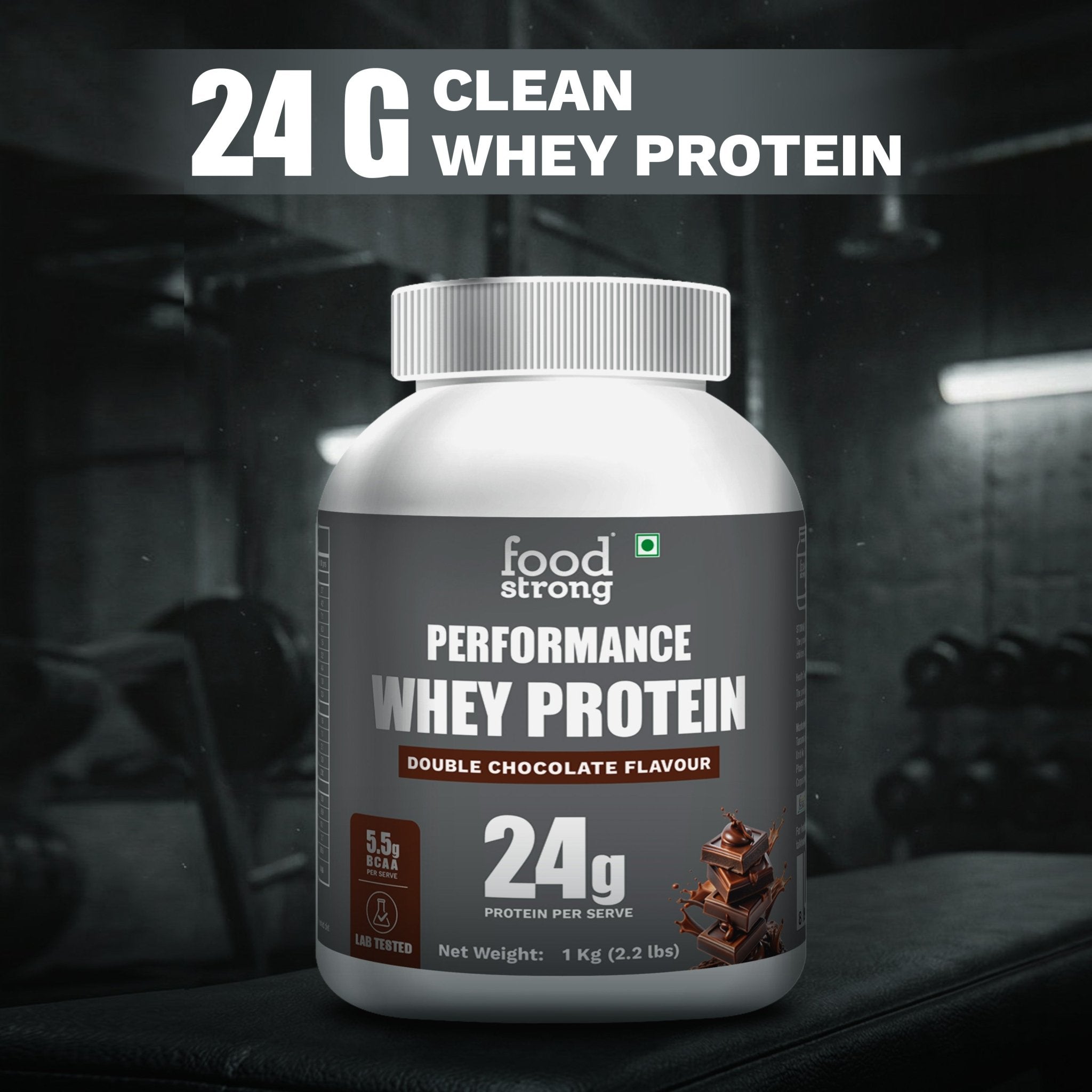Foodstrong Performance Whey Protein | Double Chocolate | 24g Protein