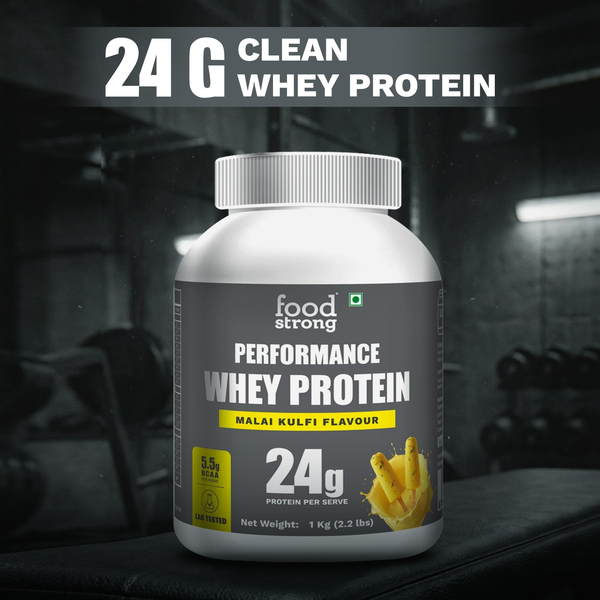Foodstrong Performance Whey Protein Powder | Malai Kulfi | 24g Protein
