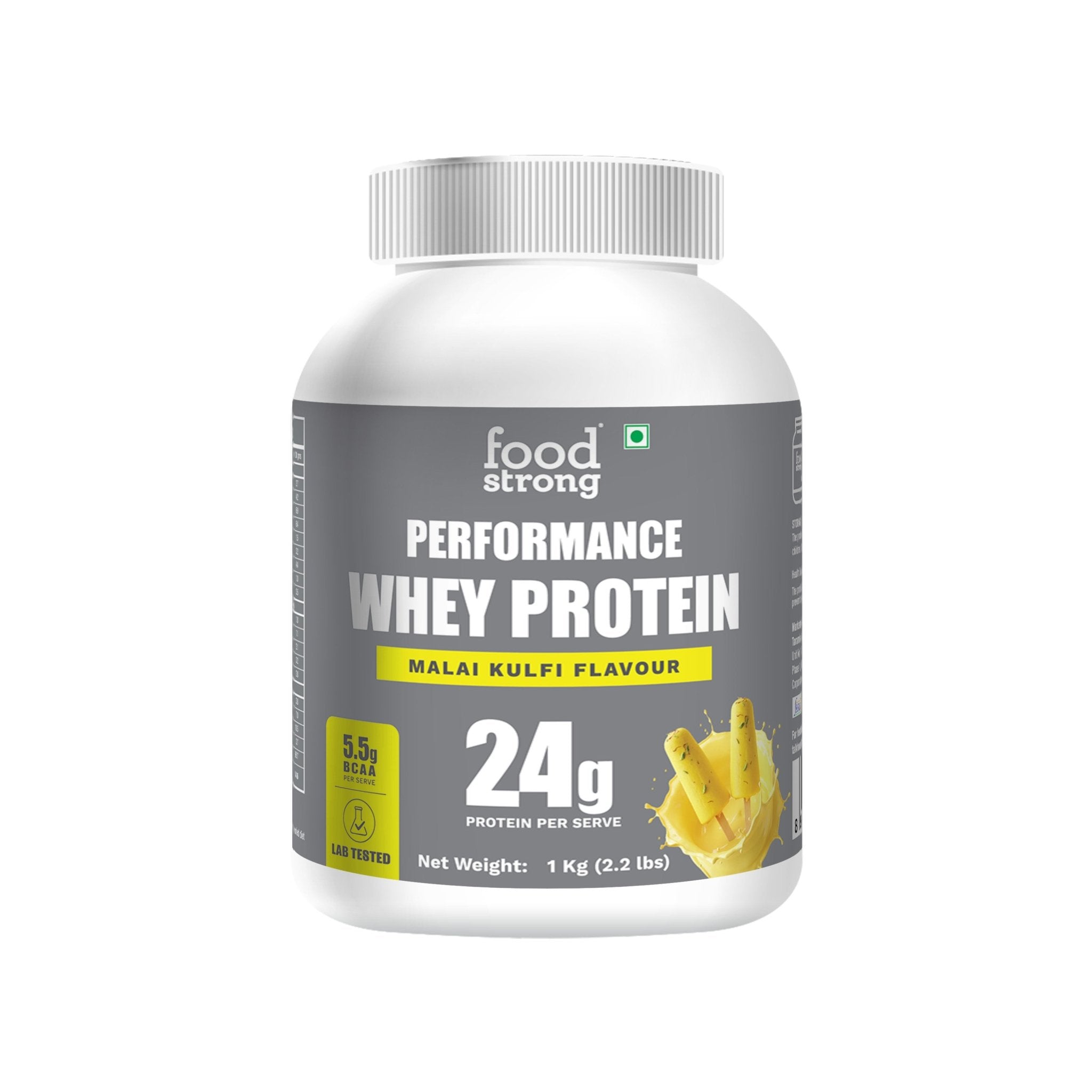 Foodstrong Performance Whey Protein Powder | Malai Kulfi | 24g Protein