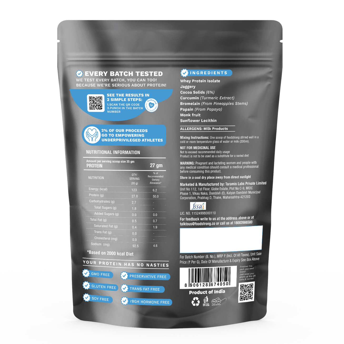 
                  
                    Whey Protein Isolate | Chocolate 1 Kg
                  
                