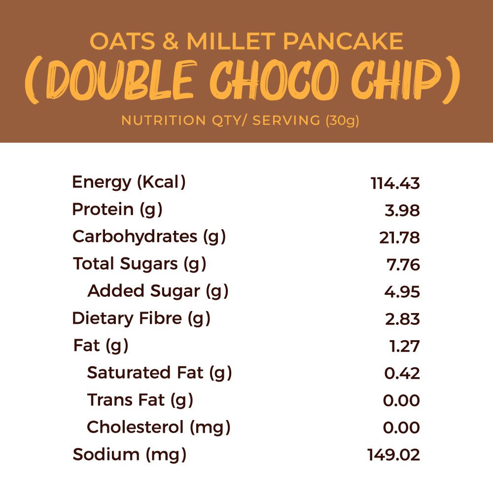 Oats & Millet Pancake Mix (Double Choco Chip) (2 x 250g)