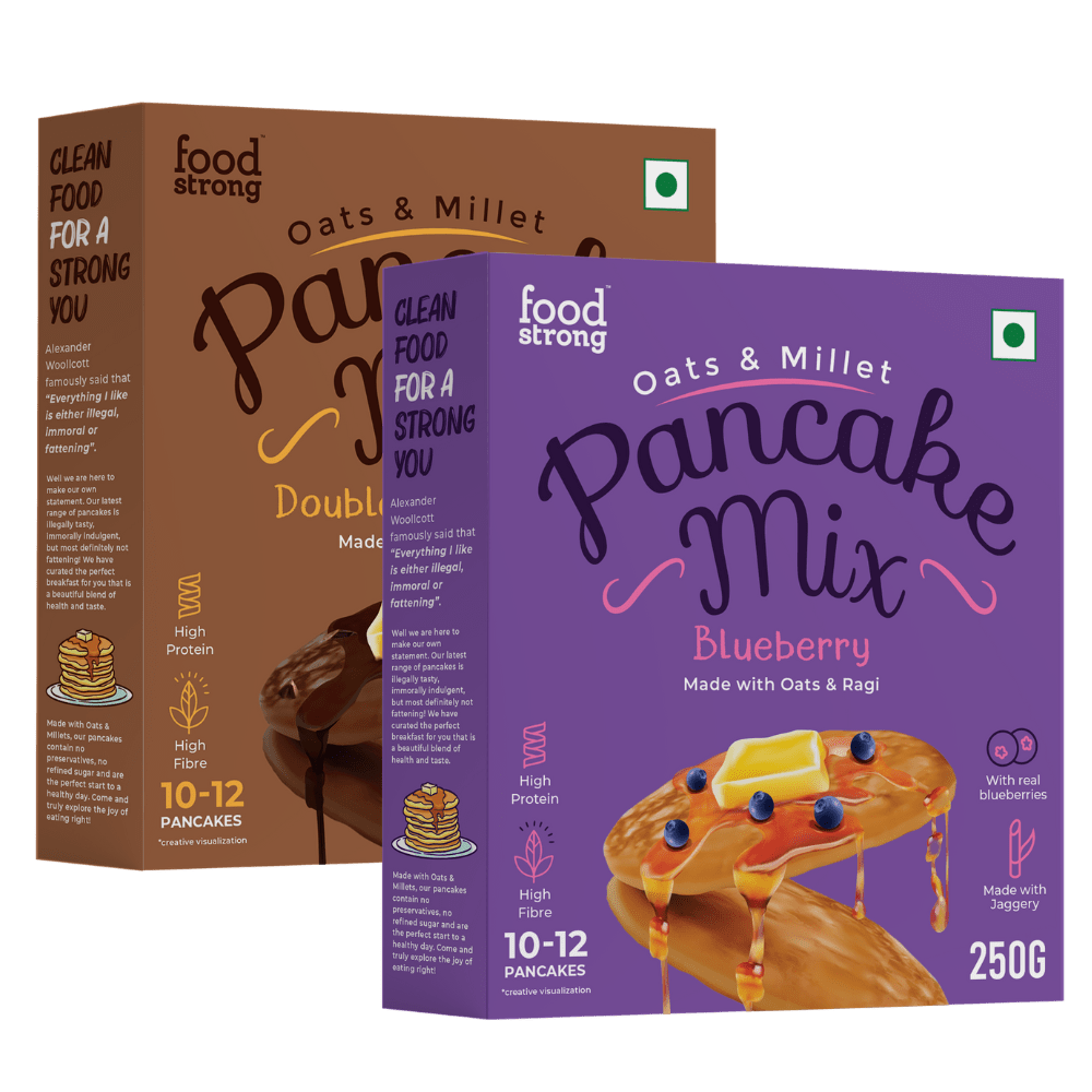 Oats & Millet Pancake Mix (Blueberry & Double Choco Chip) (2 x 250g)