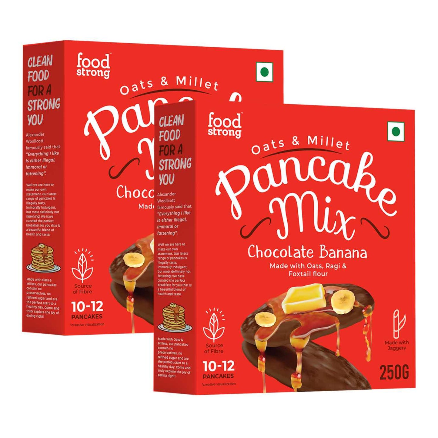 Oats & Millet Pancake Mix (Chocolate Banana) (2 x 250g)