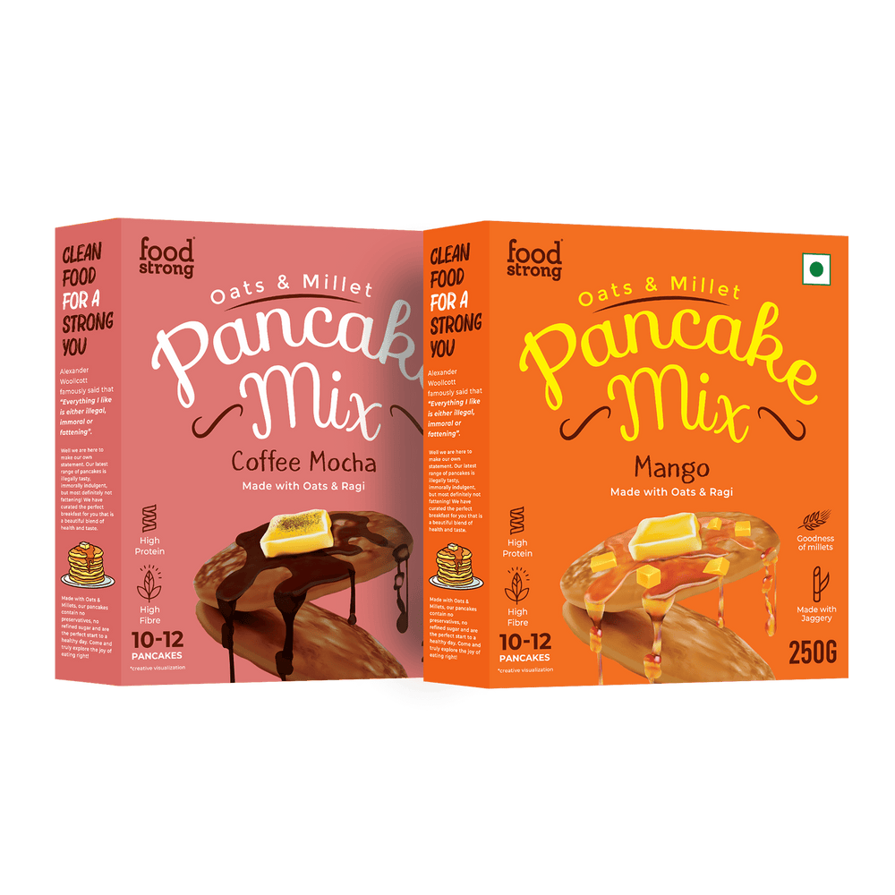 Oats & Millet Pancake Mix (Mango & Coffee Mocha) (2 x 250g)