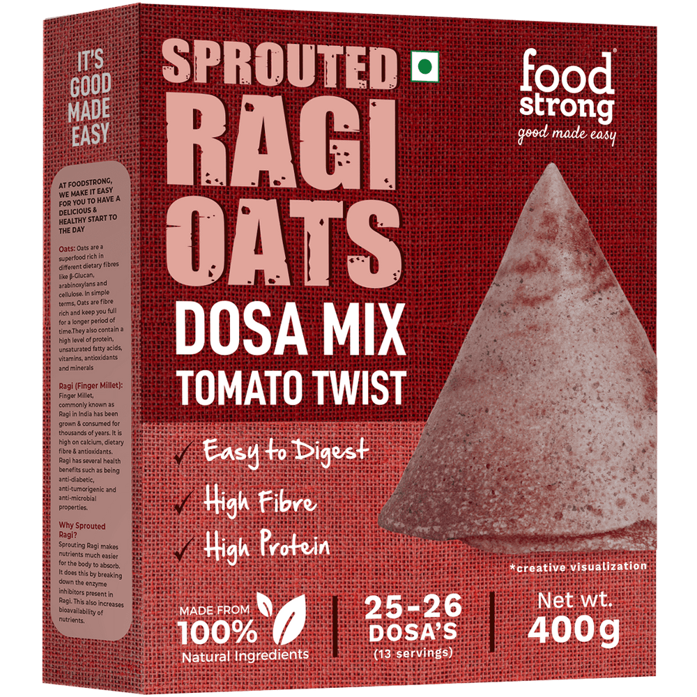 Sprouted Ragi & Oats Dosa Mix - Tomato Twist
